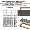 MSI Teak EZ Return Air Grille (EZ Access Insert)  Filter Included - Various Sizes - Image 2