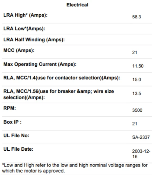 Copeland Scroll Compressor ZP21LXE-PFV-800 - 20,000 BTU/HR, 208/230V, 1-Phase - Image 4